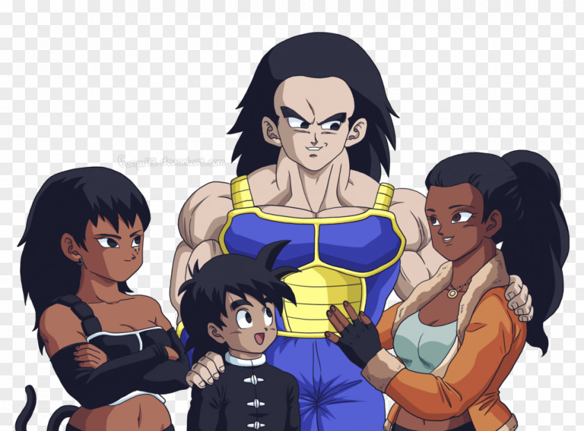 Happy Family Vegeta Goku Panchy Bulma Trunks PNG