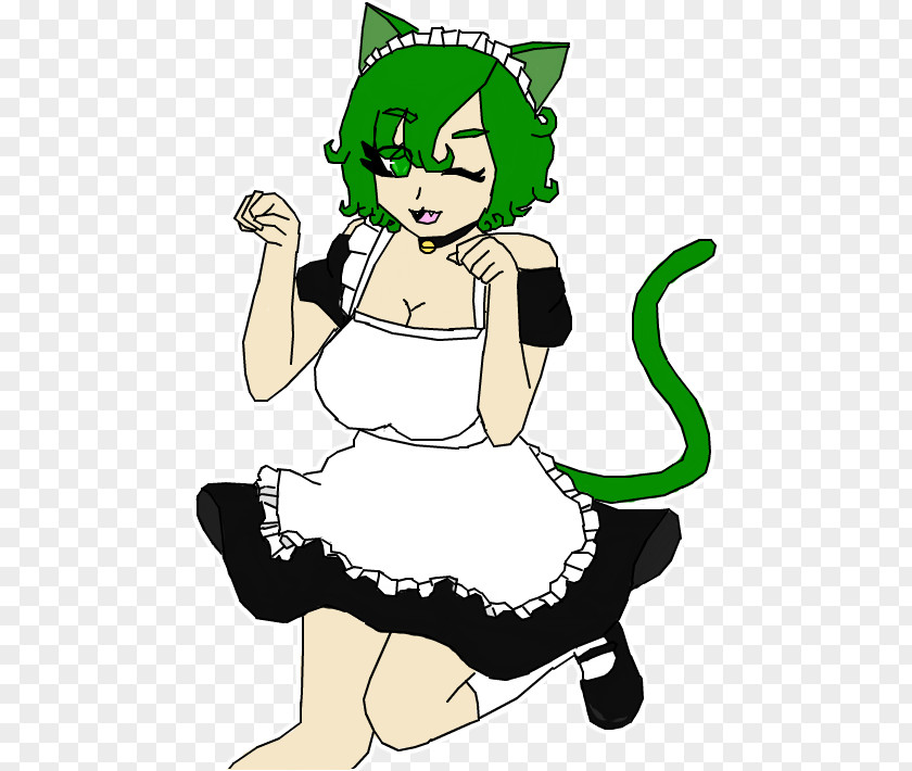 Maid Cat Work Of Art PNG