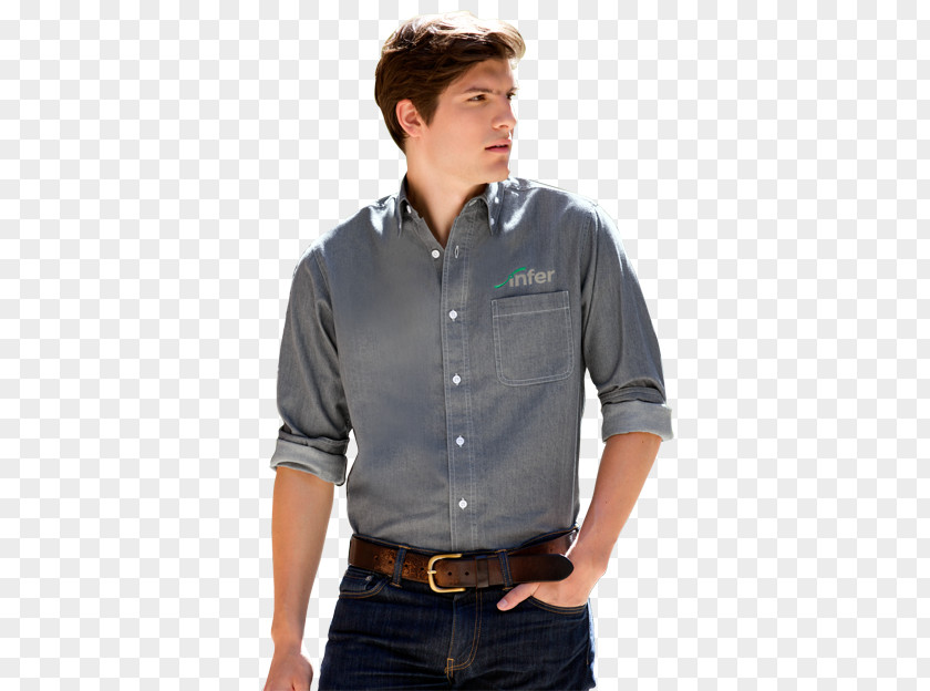 Mens Button Up Shirts Dress Shirt T-shirt Denim Sleeve PNG