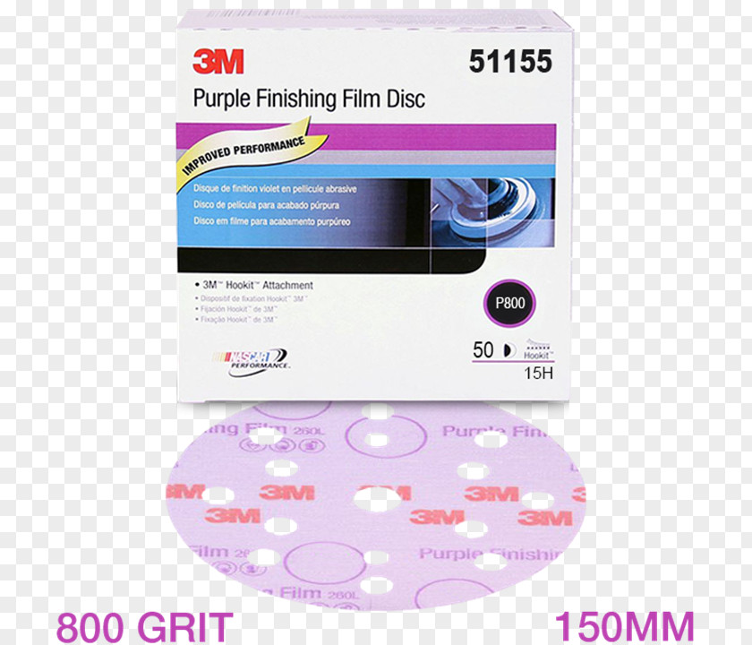 Auto Body Paint Defect 3M 30669 File Belt Arm #28375 Repair Kit Hookit Finishing Film Purple Clean Sanding Disc 6 PNG