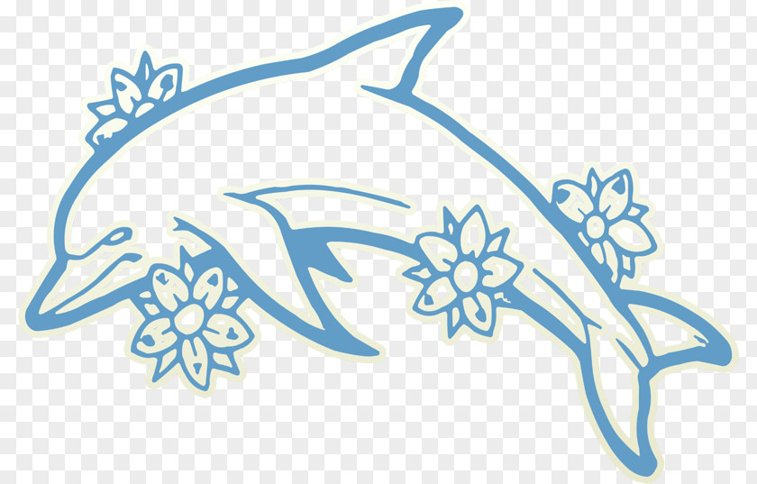 Decorative Dolphin Lower-back Tattoo Idea PNG