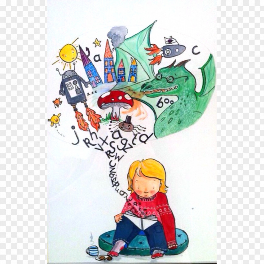 Hand-painted Children Art Book Child Illustrator PNG
