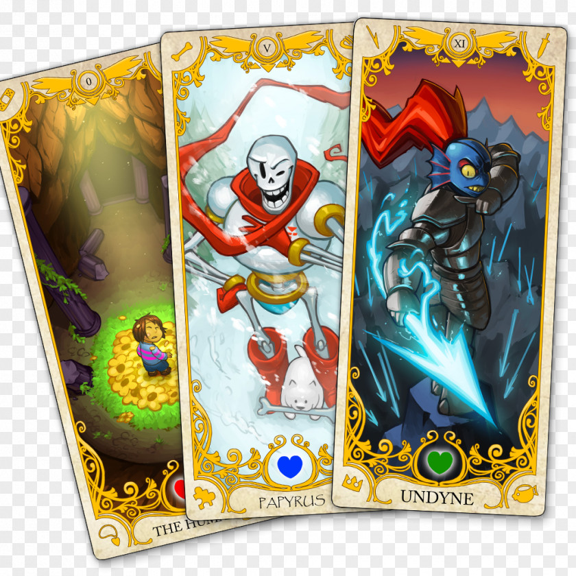 Posters Undertale Tarot Playing Card The Fool Undyne PNG