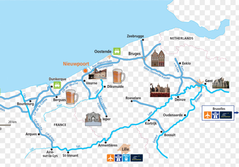 Sightseeing Map Flemish Region Mapa Polityczna Geography Tourism PNG