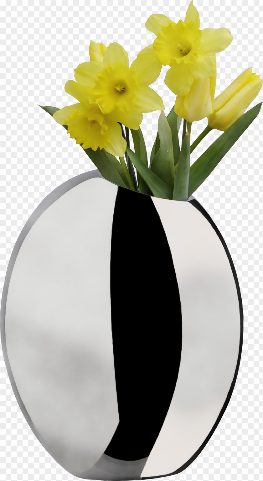 Artifact Flowering Plant Vase Yellow Flower Flowerpot Narcissus PNG
