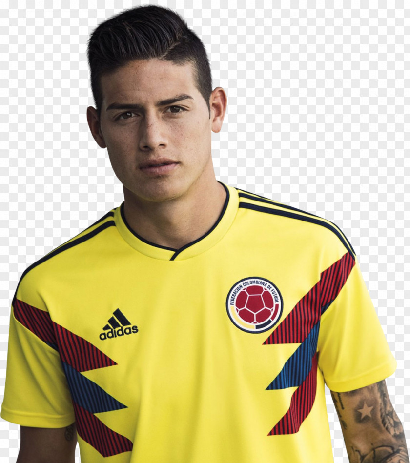 T-shirt James Rodríguez 2018 World Cup 2014 FIFA Colombia National Football Team PNG