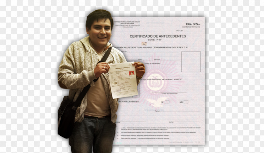 Background Certificate Akademický Certifikát Oruro FELCC Cochabamba Criminal Record PNG