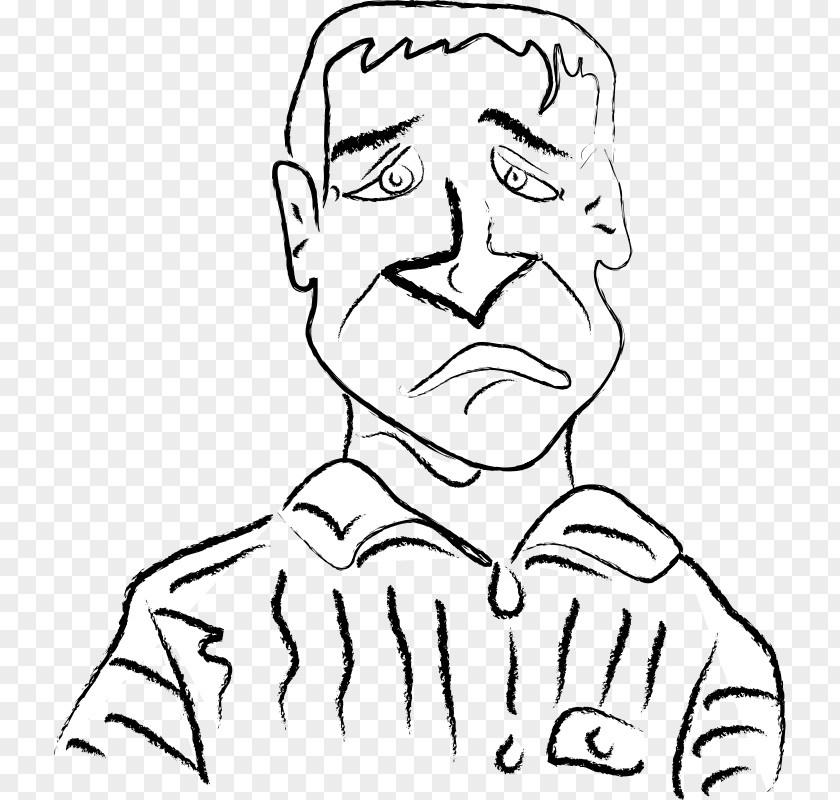 Free Hand Images Sadness Cartoon Man Clip Art PNG
