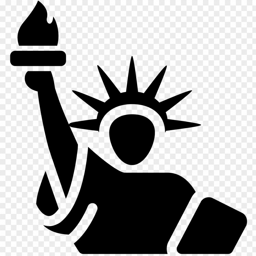 Hispanic Black & White Statue Of Liberty Computer Software Bail PNG