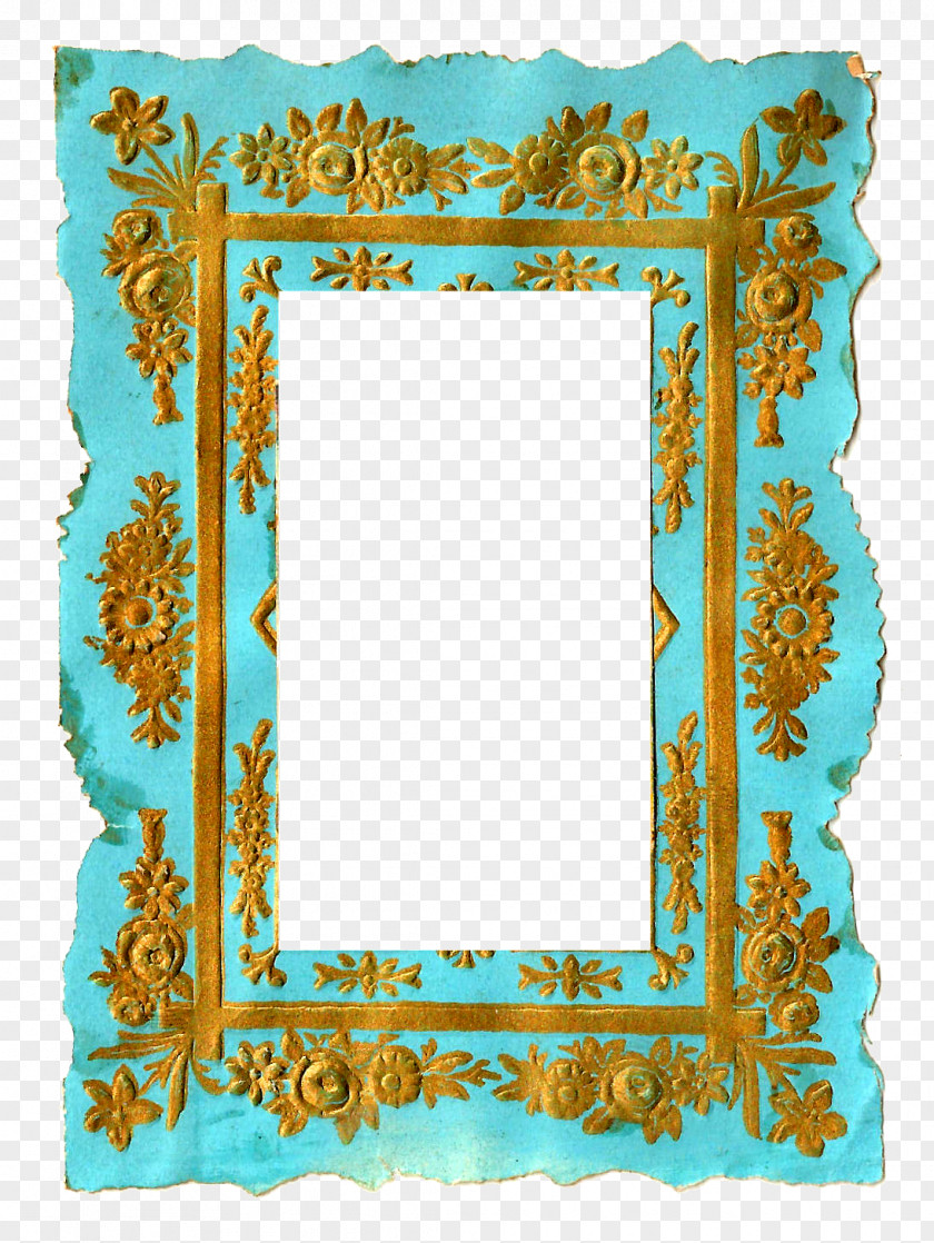 Turquoise Vintage Cliparts Picture Frames Clip Art PNG
