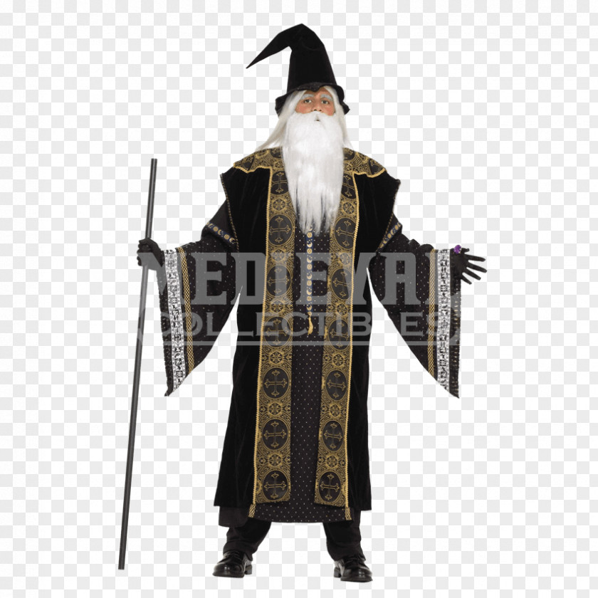 Medieval Robe Halloween Costume Magician Merlin PNG