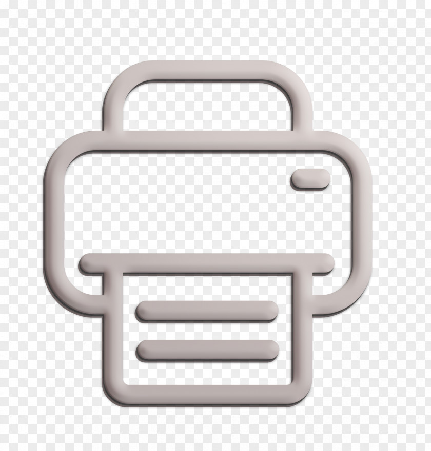 Metal Rectangle Printer Icon PNG