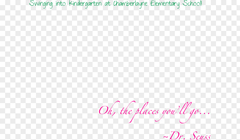 Oh The Places You'll Go Document Handwriting Pink M PNG