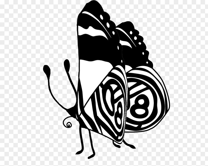 Red Butterfly Black And White Clip Art PNG