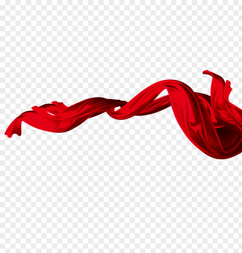 Red Ribbon Sateen PNG
