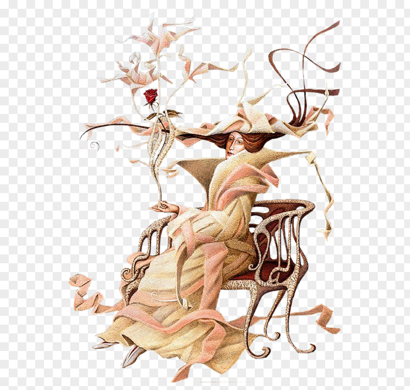 Woman Sitting On A Chair PNG