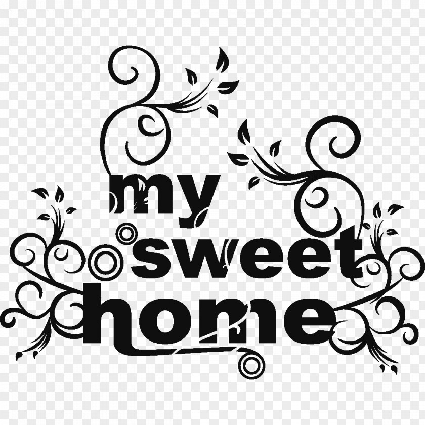 Home Sweet Wall Decal Sticker House PNG