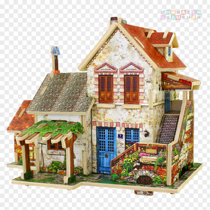 House Jigsaw Puzzles Puzz 3D Three-dimensional Space Wood Toy PNG