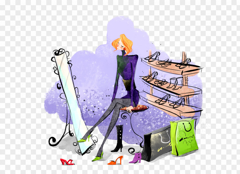 Shopping For Women Shoe Sneakers High-heeled Footwear Designer PNG