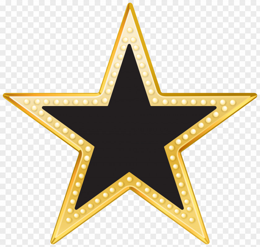 Star Cliparts Transparent Gold Blackstar Clip Art PNG