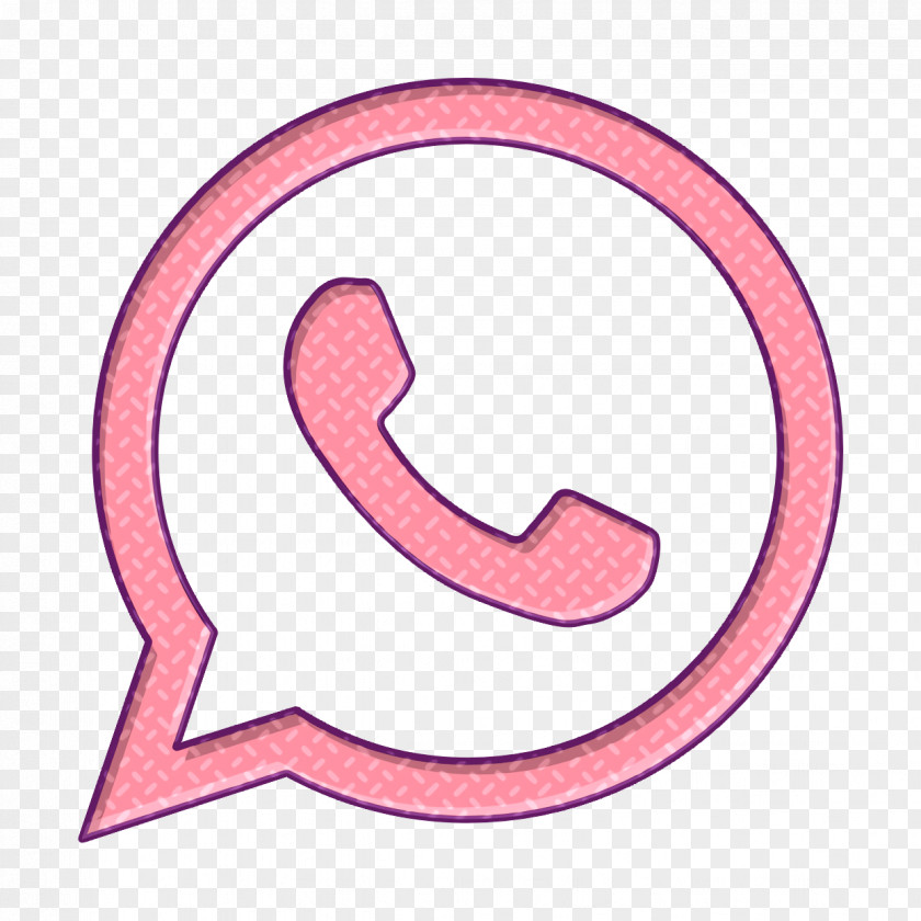 Symbol Pink Call Icon Social Media PNG