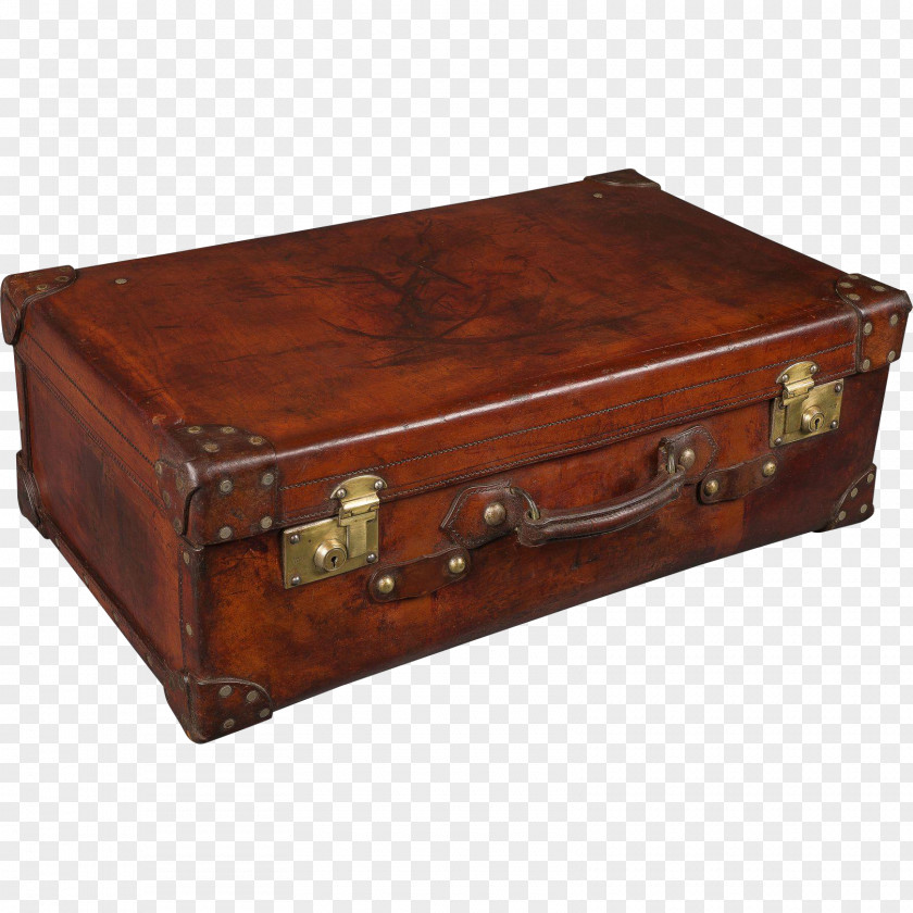 Trunk Furniture 19th Century Suitcase Leather PNG