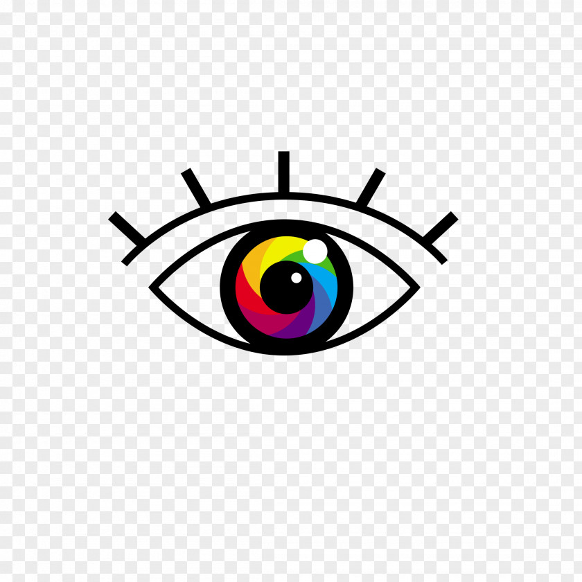 Flat Eye Logo Icon PNG