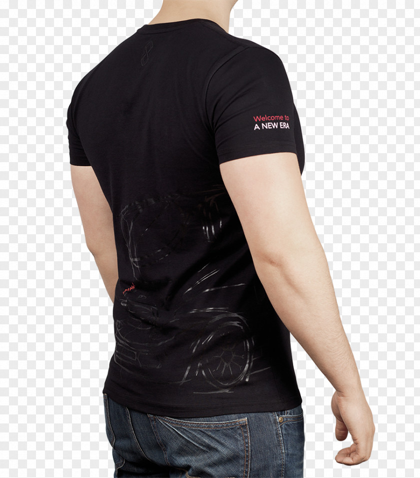T-shirt Shoulder Sleeve Product Black M PNG