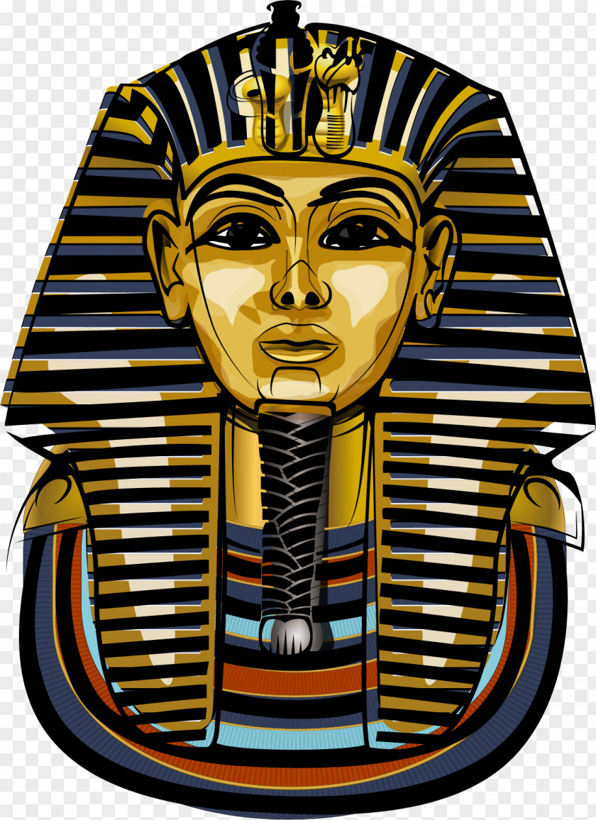 Vector Hand-painted Egyptian Pharaoh Pyramids Museum Ancient Egypt Tutankhamun PNG