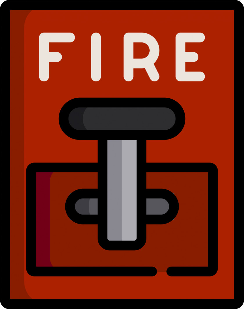 Red Fire Alarm Decoration Icon PNG