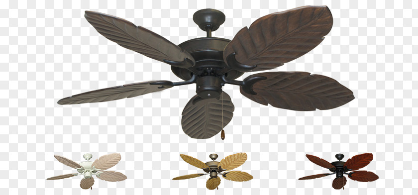 Tropical Leafs Ceiling Fans Blade Wood PNG