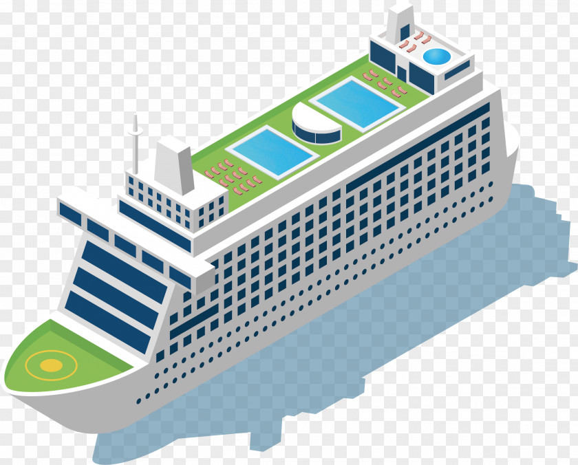 Watercolour Ship Cruise Passenger Cargo PNG