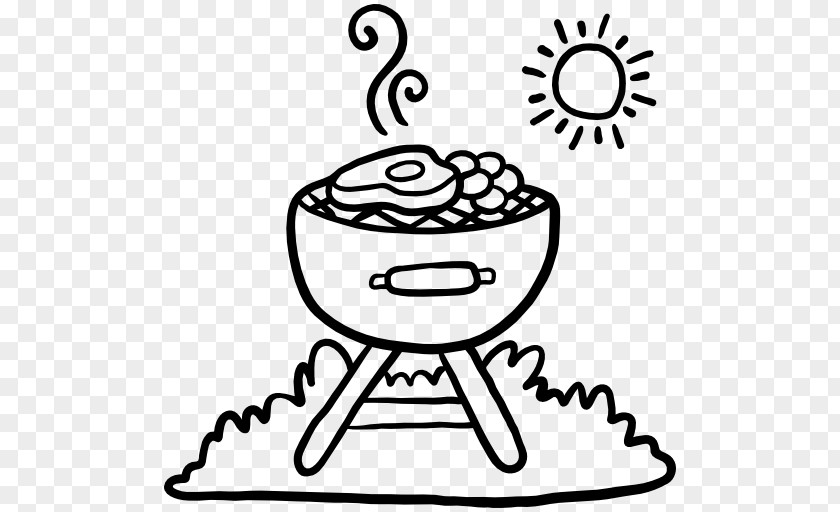 Barbecue Food White Human Behavior Line Art Clip PNG