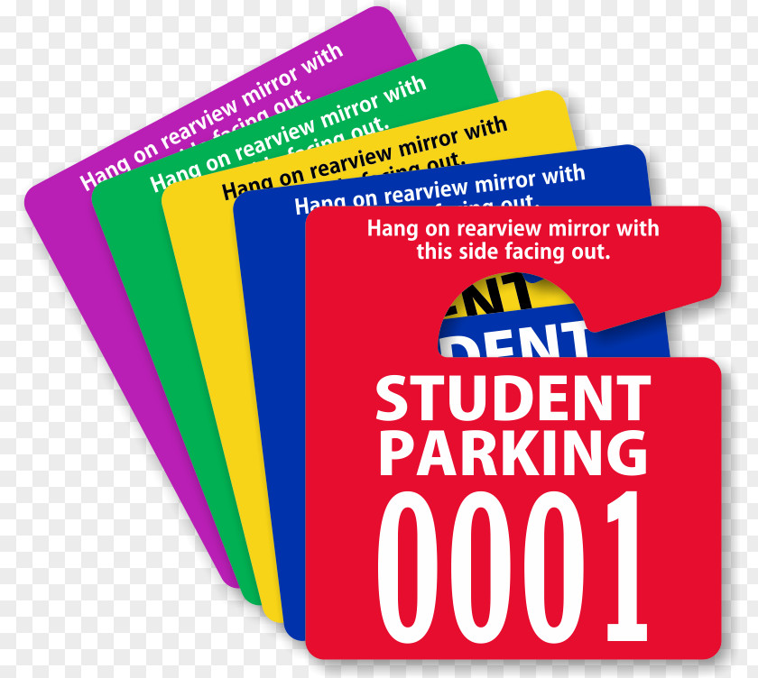 Car Park Parking Rear-view Mirror Label PNG