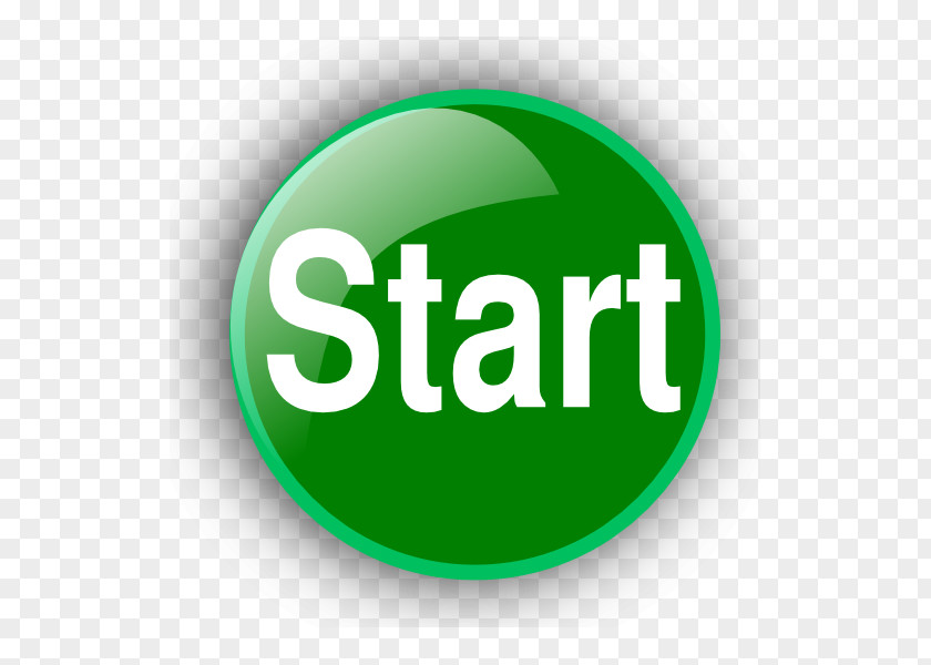 Green Start Button Clip Art PNG