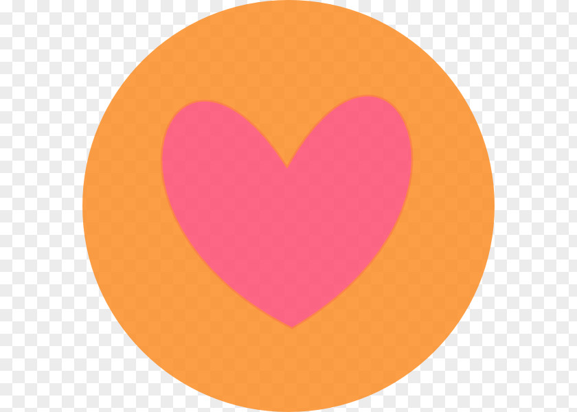 Orange Curve Heart Circle Clip Art PNG