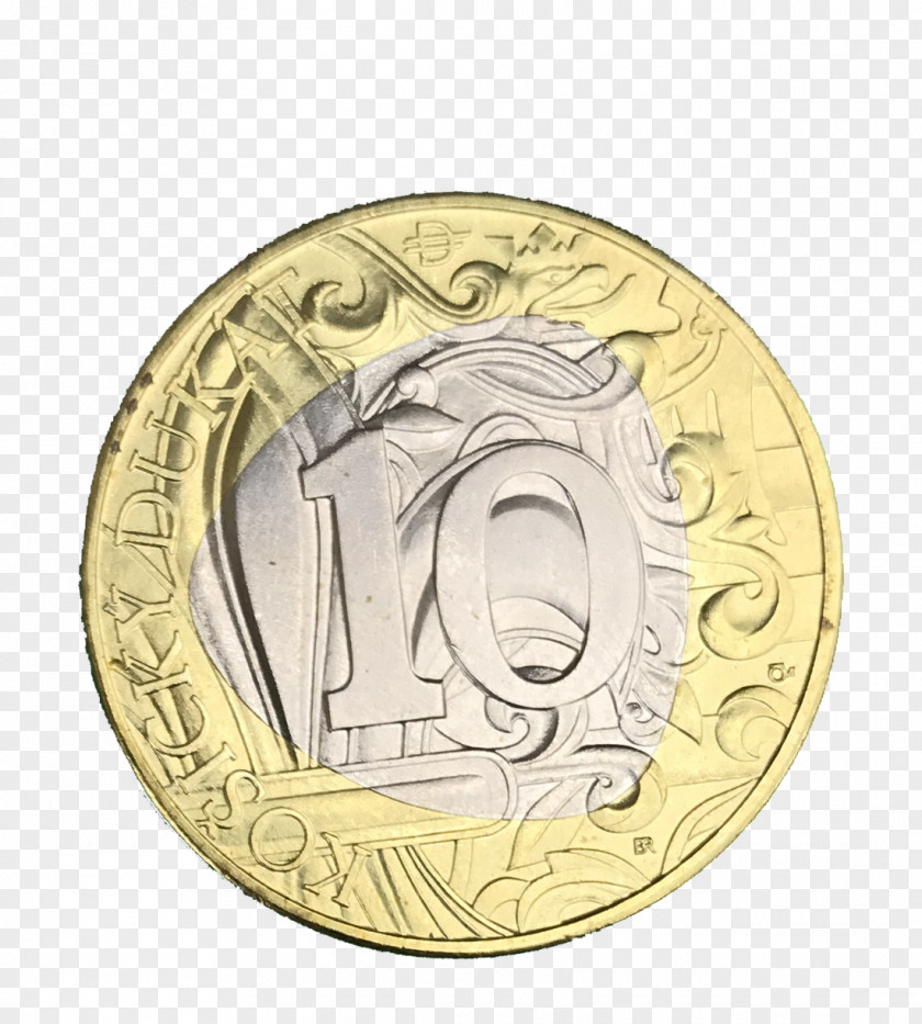 Coin Košice Region Medal Brass Gold PNG