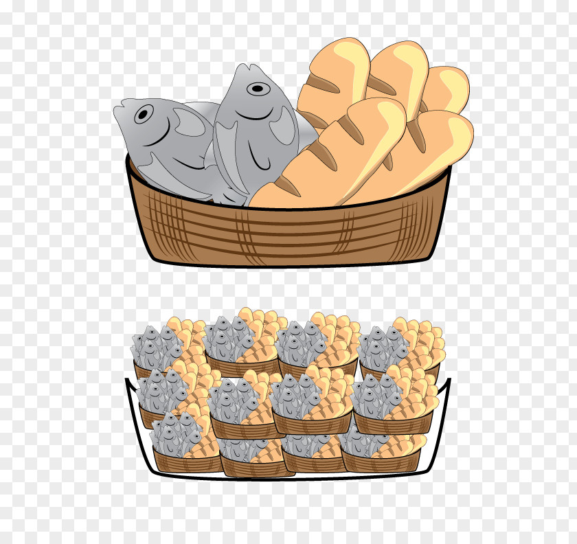 Fish Balls Feeding The Multitude Loaf Clip Art PNG