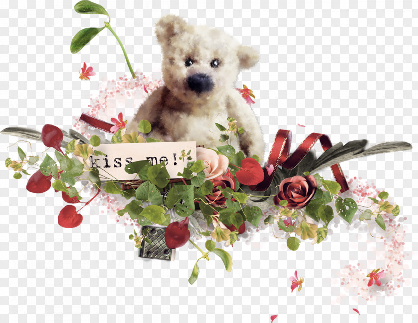Hug Bear Flower Clip Art PNG