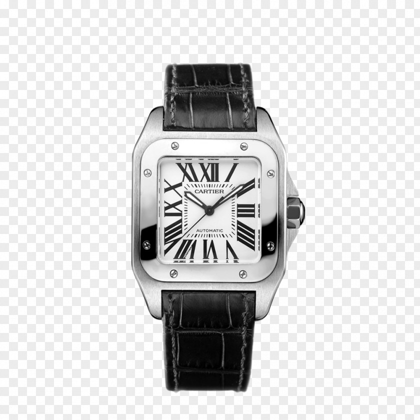 Luminescent Cartier Automatic Watch Diamond Source NYC Strap PNG