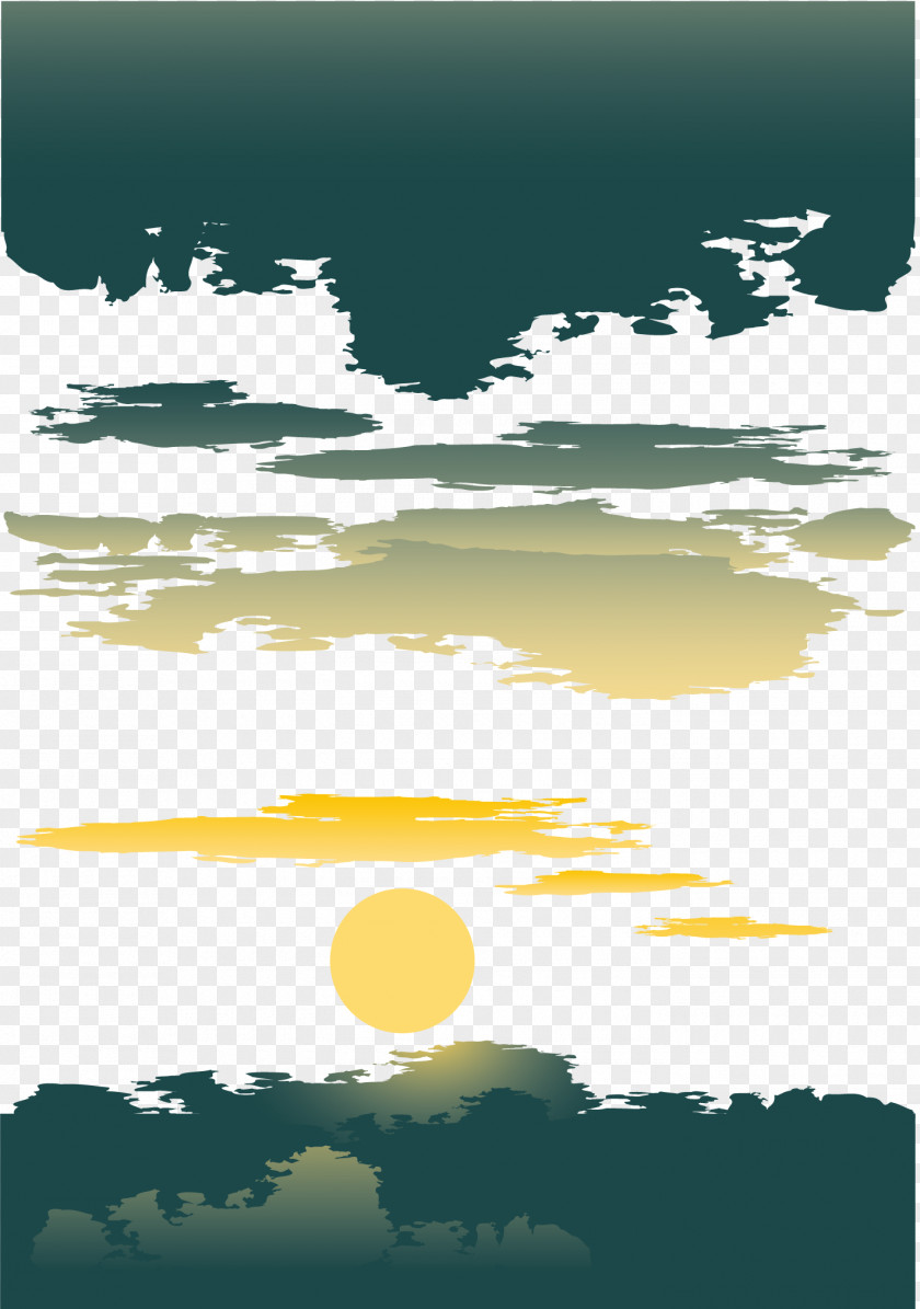 Sunset Vector PNG