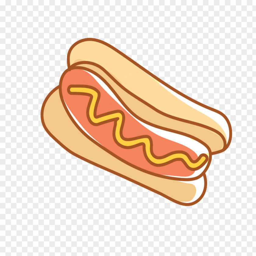 Vector Creative Hand-painted Hot Dog Buns Bun Bread Clip Art PNG