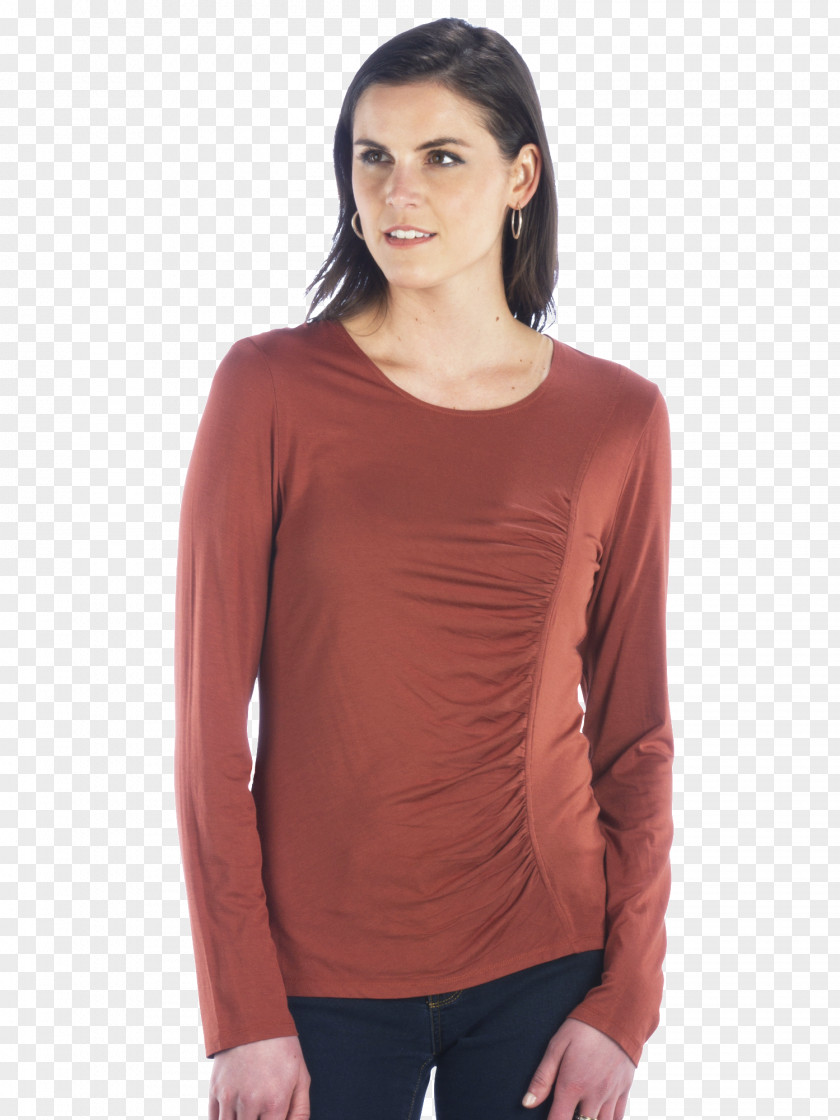 T-shirt Long-sleeved Shoulder Maroon PNG