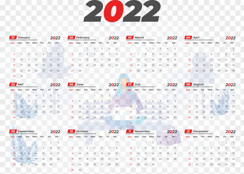 2022 Yeary Calendar 2022 Calendar PNG