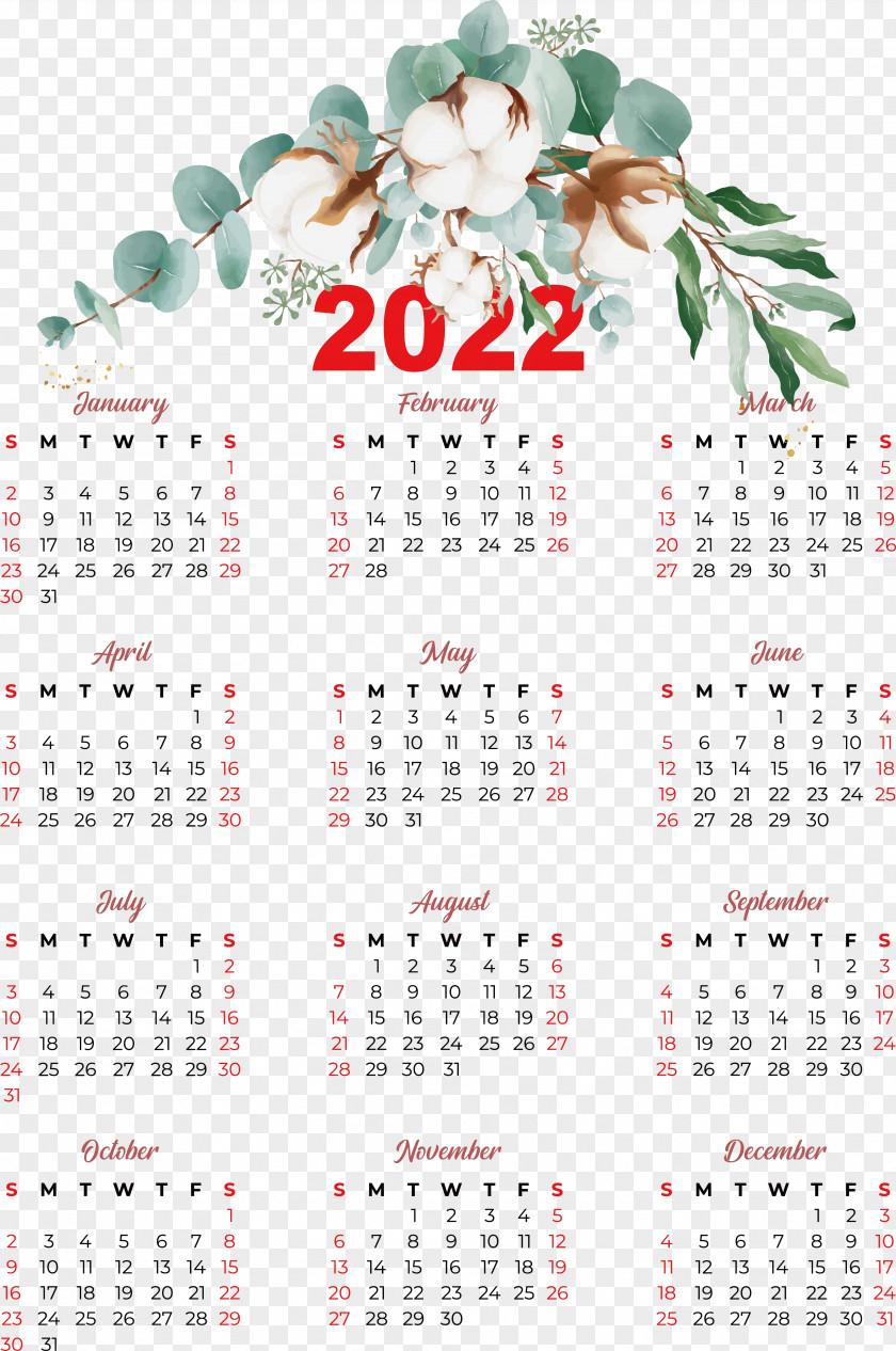 Calendar Reading 2022 Gratis PNG