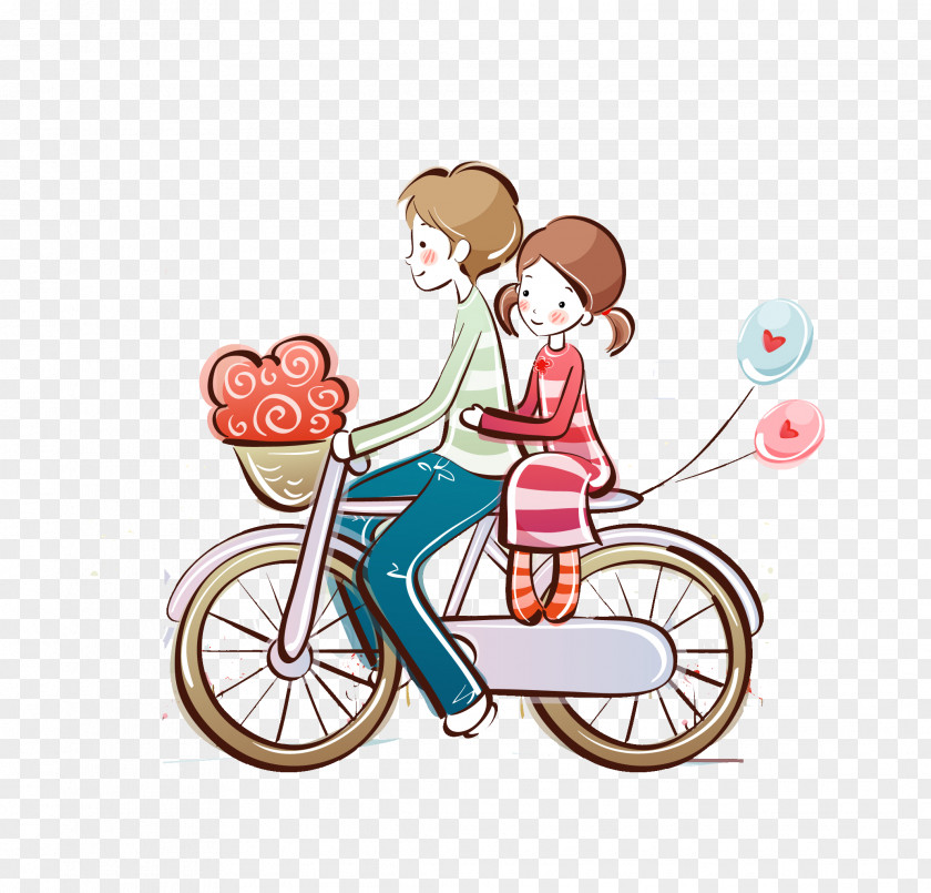 Couple Illustration Cuteness Drawing Wallpaper PNG