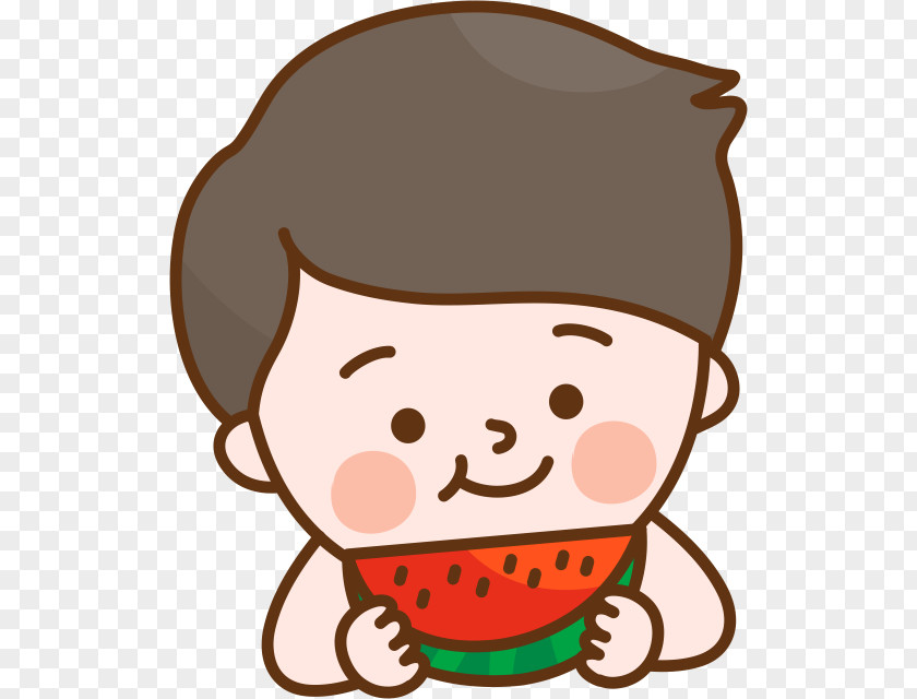 Watermelon Boy Cartoon Vecteur PNG