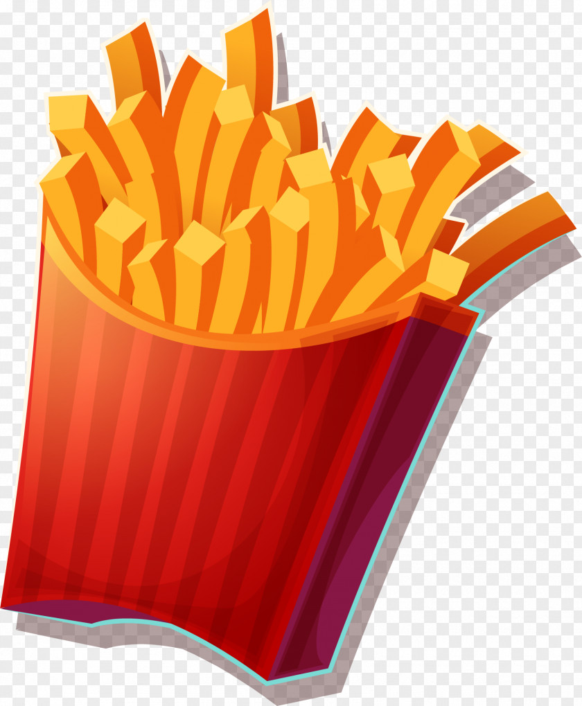 Vector Hand-painted Potato Chips French Fries Deep Fryer PartyPizza PNG