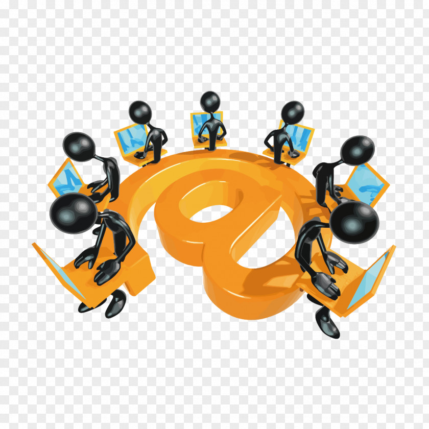 Internet Business People 3D Computer Graphics PNG