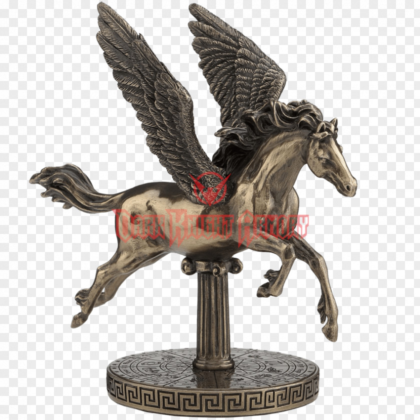 Pegasus Bronze Sculpture Figurine Statue PNG